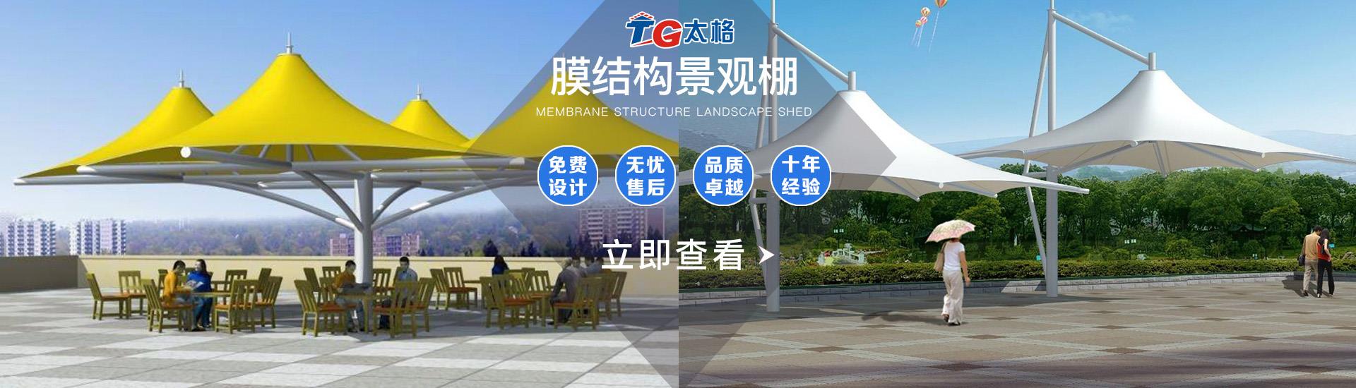 景觀棚張拉膜結(jié)構(gòu)實(shí)景